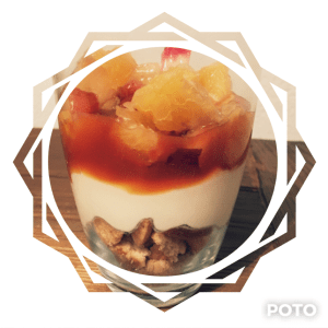 Verrine fruits caramel
